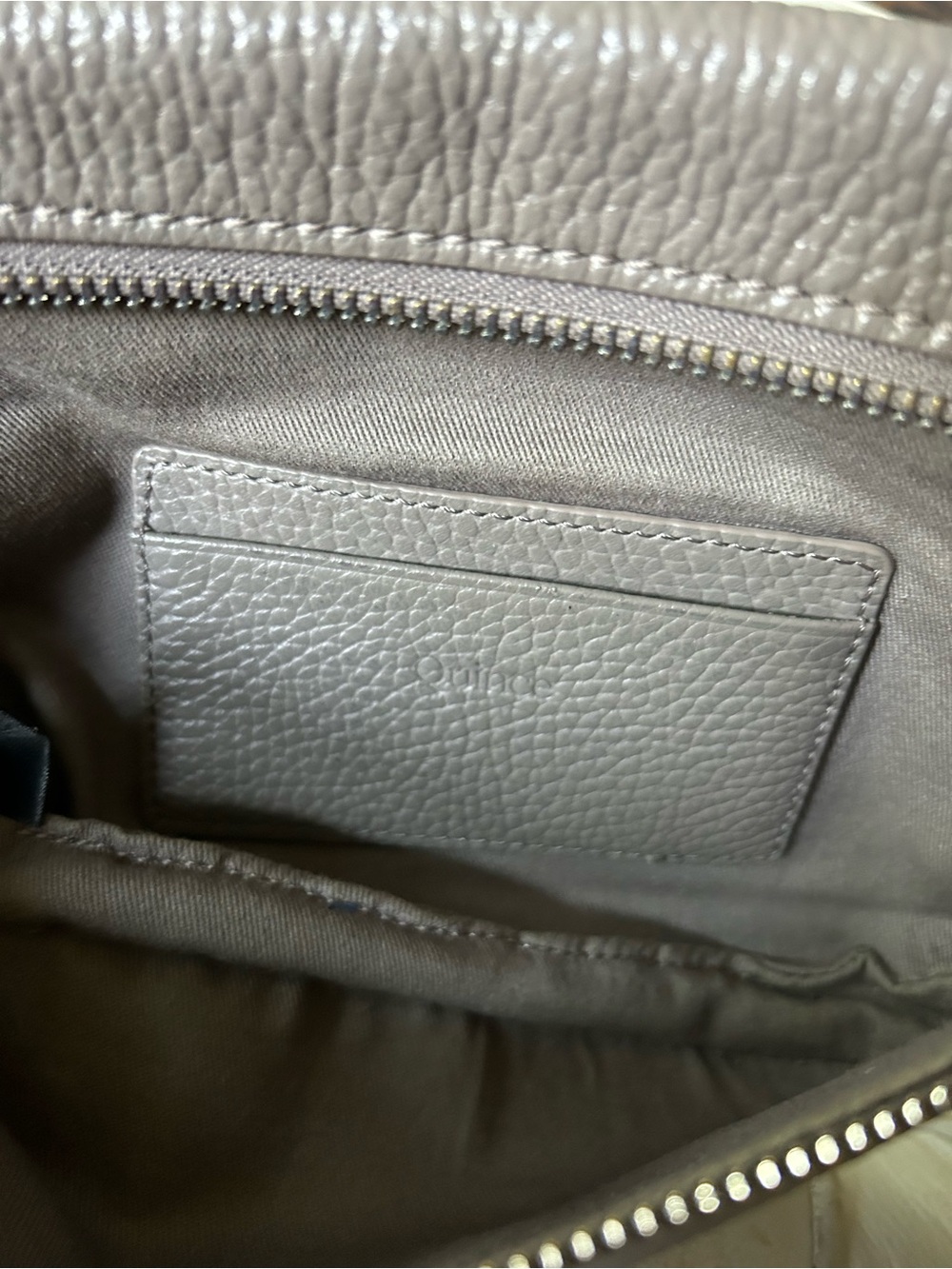 Quince Taupe Pebbled Leather Crossbody Belt Bag - Picture 5 of 6